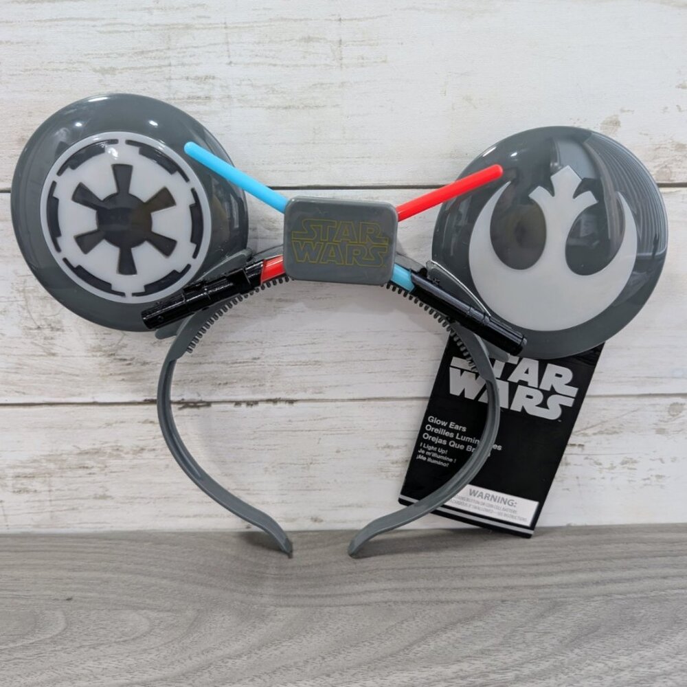 Disney Parks Star Wars Lightsaber Light Up Mickey Ears Headband